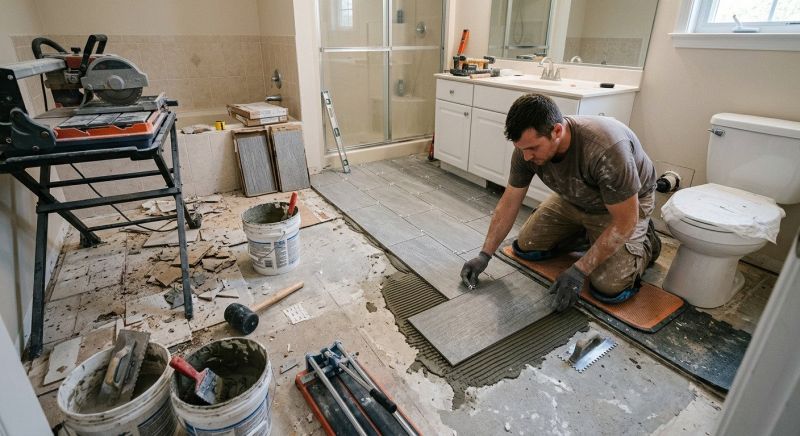 Bathroom Floor Replacement in Denver, CO